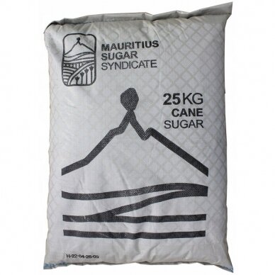 DEMERARA natūralus cukranendrių rudas cukrus 25 kg iš Mauricijaus  ***Tik 2 Eur/kg*** + Nemokamas pristatymas į Itella paštomatą Lietuvoje !!!