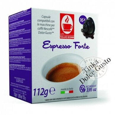 Caffe Bonini Espresso Forte, coffee capsules – Suitable for Dolce Gusto machines