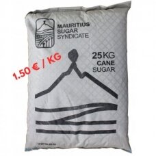 Nerafinuotas cukranendrių rudas cukrus iš Mauricijaus LIGHT DEMERARA „DODO SUGAR” – 25 kg. ***Tik 1,5 Eur/kg***  + Nemokamas pristatymas į Itella paštomatą Lietuvoje !!!