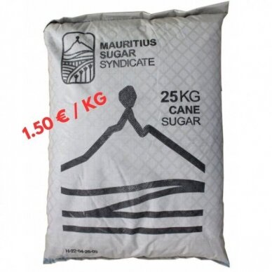 Cukier trzcinowy brązowy 25 kg LIGHT DEMERARA z Mauritiusa „DODO SUGAR” ***Tylko 1,5 Eur/kg***