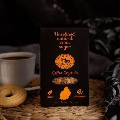 Rudas cukrus COFFEE CRYSTALS – 500 g iš Mauricijaus ,,DODO SUGAR” 1