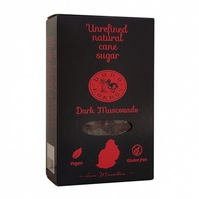 Ruskea sokeri DARK MUSCOVADO - 500 g "DODO SUGAR"