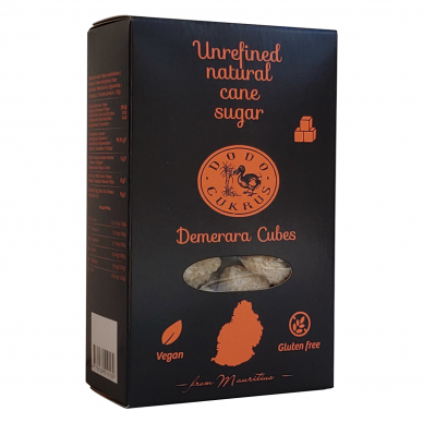 Unrefined cane sugar DEMERARA CUBES ”DODO SUGAR” – 300 g