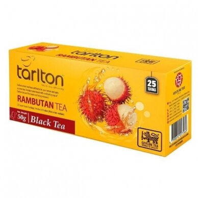 Rambutan Tarlton black ceyon tea in bags, 25 pcs