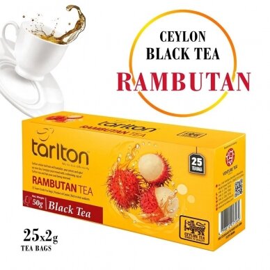 Rambutan Tarlton black ceyon tea in bags, 25 pcs 1